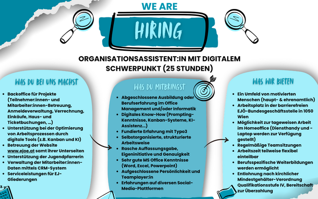 Plakat - Organisationsassistentin 